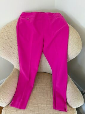 Joseph Ribkoff Vibrant Fuchsia Cropped Ponte Pants
